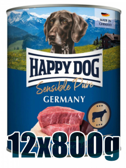 Happy Dog - Supreme Sensible Rind Pure Germany - WOŁOWINA - Zestaw 12 x 800g