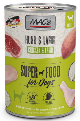 Mac's - Dog Chicken & Lamb - KURCZAK i JAGNIĘCINA - Zestaw 12 x 400g
