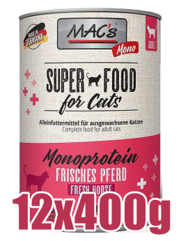 Mac's - Super Food for Cats - Mono sensitive - KONINA - Zestaw 12 x 400g