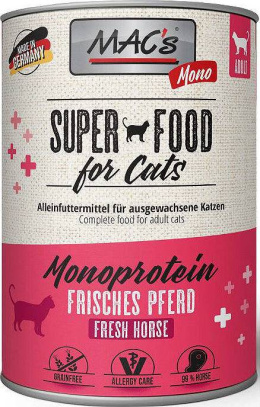 Mac's - Super Food for Cats - Mono sensitive - KONINA - Zestaw 12 x 400g