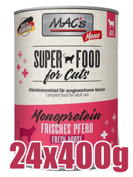 Mac's - Super Food for Cats - Mono sensitive - KONINA - Zestaw 24 x 400g
