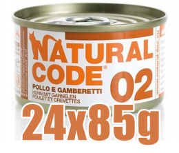 Natural Code - 02 - KURCZAK I KREWETKI - Zestaw 24 x 85g