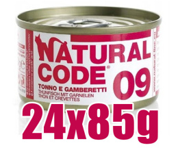 Natural Code - 09 - TUŃCZYK I KREWETKI - Zestaw 24 x 85g