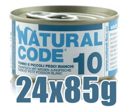 Natural Code - 10 - TUŃCZYK I MŁODE RYBY (Whitebait) - Zestaw 24 x 85g