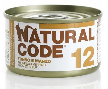 Natural Code - 12 - TUŃCZYK I WOŁOWINA - Zestaw 24 x 85g Natural Code - 12 - TUŃCZYK I WOŁOWINA - Zestaw 24 x 85g