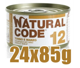 Natural Code - 12 - TUŃCZYK I WOŁOWINA - Zestaw 24 x 85g