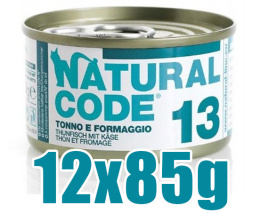 Natural Code - 13 - TUŃCZYK I SER - Zestaw 12 x 85g