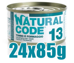 Natural Code - 13 - TUŃCZYK I SER - Zestaw 24 x 85g
