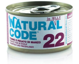 Natural Code - 22 - TUŃCZYK I WĄTRÓBKA WOŁOWA W GALARETCE - Zestaw 24 x 85g