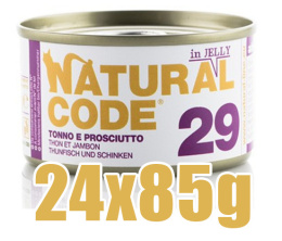 Natural Code - 29 - TUŃCZYK I SZYNKA Z KURCZAKA W GALARETCE - Zestaw 24 x 85g
