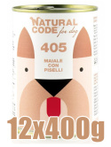 Natural Code - 405 - WIEPRZOWINA i GROSZEK - Zestaw 12 x 400g