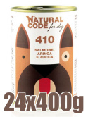 Natural Code - 410 - ŁOSOŚ, ŚLEDŹ i DYNIA - Zestaw 24 x 400g