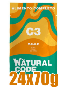 Natural Code - C3 - Monobiałkowa - WIEPRZOWINA - Zestaw 24 x 70g