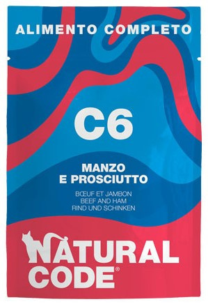 Natural Code - C6 - WOŁOWINA Z SZYNKĄ - Zestaw 24 x 70g Natural Code - C6 - WOŁOWINA Z SZYNKĄ - Zestaw 24 x 70g
