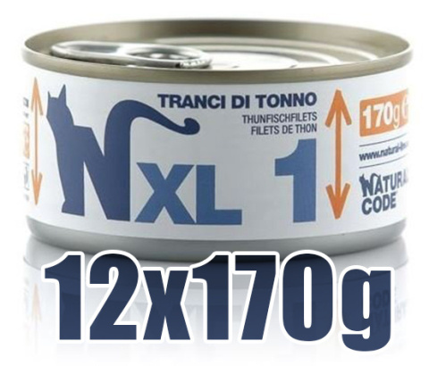 Natural Code - XL1 - PLASTERKI Z TUŃCZYKA - Zestaw 12 x 170g