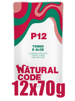 Natural Code - P12 - TUŃCZYK i ALOES - Zestaw 12 x 70g