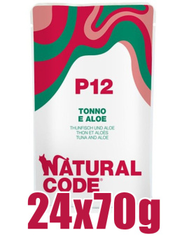 Natural Code - P12 - TUŃCZYK i ALOES - Zestaw 24 x 70g