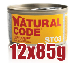Natural Code - ST03 - TUŃCZYK I ALGI - Zestaw 12 x 85g
