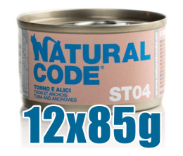 Natural Code - ST04 - TUŃCZYK I ANCHOIS - Zestaw 12 x 85g
