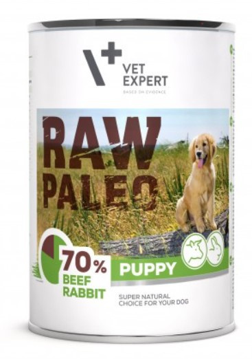Raw Paleo - Puppy - WOŁOWINA i KRÓLIK - dla Szczeniąt - Zestaw 24x400g Raw Paleo - Puppy - WOŁOWINA i KRÓLIK - dla Szczeniąt - Zestaw 24x400g