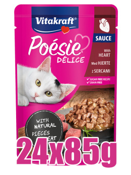 Vitakraft - Poésie Déli Sauce - SERCA W SOSIE - Zestaw 24 x 85g