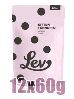 Lev - Kitten Karma uzupełniająca - TUŃCZYK - dla Kociąt - Zestaw 12x60g