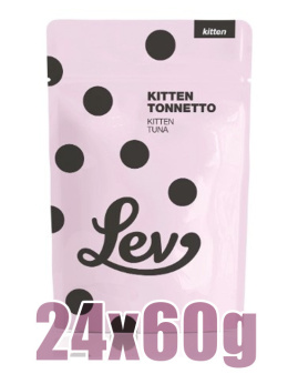 Lev - Kitten Karma uzupełniająca - TUŃCZYK - dla Kociąt - Zestaw 24x60g