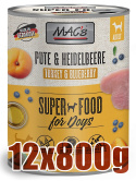 Mac's - Dog Pute & Heidelbeeren - INDYK i BORÓWKA - Zestaw 12 x 800g