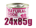 Natural Code - 18 - TUŃCZYK i SZYNKA - Zestaw 24 x 85g