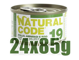 Natural Code - 19 - KURCZAK, SZPARAGI i RYŻ - Zestaw 24 x 85g