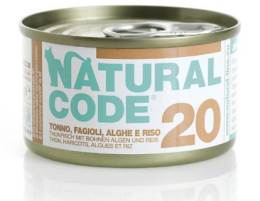 Natural Code - 20 - TUŃCZYK, FASOLA i ALGI - Zestaw 12 x 85g