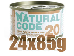 Natural Code - 20 - TUŃCZYK, FASOLA i ALGI - Zestaw 24 x 85g