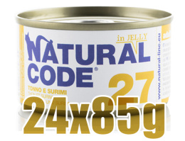 Natural Code - 27 - TUŃCZYK I SURIMI W GALARETCE - Zestaw 24 x 85g