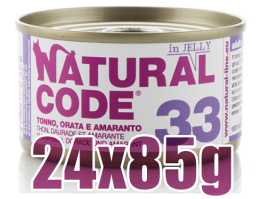 Natural Code - 33 - TUŃCZYK, DORADA I AMARANTUS W GALARETCE - Zestaw 24 x 85g