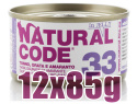 Natural Code - 33 - TUŃCZYK, DORADA I AMARANTUS W GALARETCE - Zestaw 12 x 85g