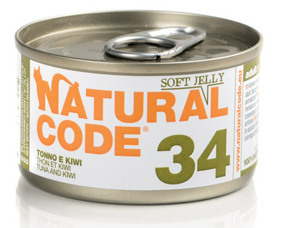 Natural Code - 34 - TUŃCZYK I KIWI W GALARETCE - Zestaw 24 x 85g Natural Code - 34 - TUŃCZYK I KIWI W GALARETCE - Zestaw 24 x 85g