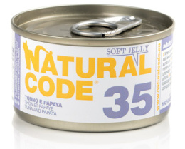 Natural Code - 35 - TUŃCZYK I PAPAJA W GALARETCE - Zestaw 12 x 85g