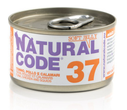 Natural Code - 37 - TUŃCZYK, KURCZAK I KAŁAMARNICA W GALARETCE - Zestaw 24 x 85g