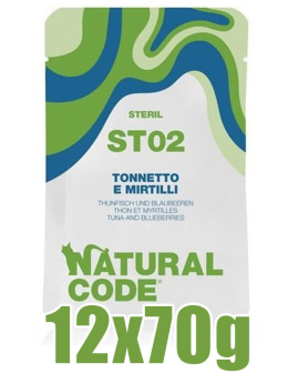 Natural Code - ST02 - TUŃCZYK I JAGODY - Zestaw 12 x 70g