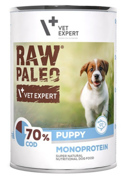 Raw Paleo - Puppy - Monoproteinowa - DORSZ - 400g