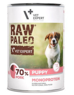 Raw Paleo - Puppy - Monoproteinowa - WIEPRZOWINA - 400g