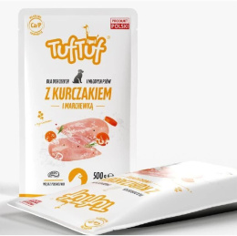 Tuf Tuf - Mokra karma dla dorosłych psów - KURCZAK i MARCHEW - 100g