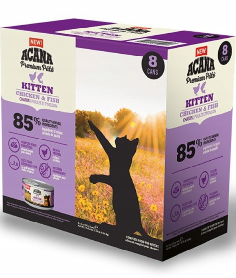 Acana - Premum Pate Kitten - KURCZAK i RYBA - 8x85g Acana - Premum Pate Kitten - KURCZAK i RYBA - 8x85g