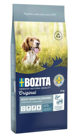 Bozita - Original Adult Sensitive Lamb and Rice - JAGNIĘCINA Z RYŻEM - 12KG