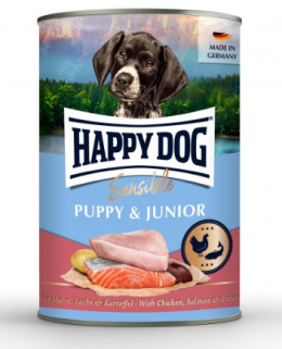 Happy Dog - Sensible Puppy & Junior - KURCZAK, ŁOSOŚ i ZIEMNIAK - 400g