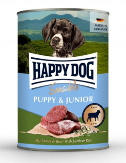 Happy Dog - Sensible Puppy & Junior - JAGNIĘCINA z RYŻEM - 400g