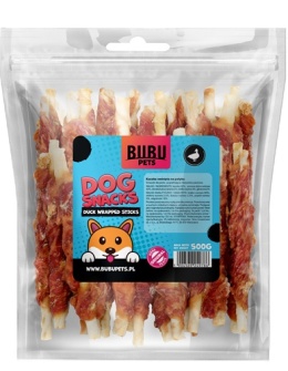 BUBU PETS patyczki ze skóry woł.z kaczką 500g