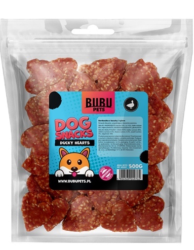 BUBU PETS serduszka z kaczką z ryżem 500g BUBU PETS serduszka z kaczką z ryżem 500g