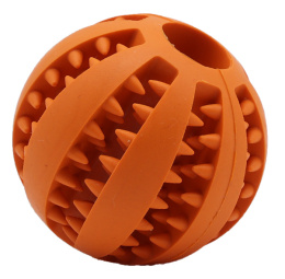 Bubu Pets - Dental - Gumowa pomarańczowa miętowa piłka - 5 cm