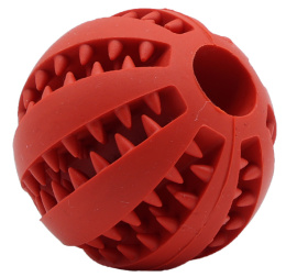 Bubu Pets - Dental - Gumowa czerwona miętowa piłka - 5 cm